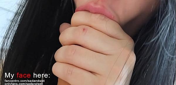 trendssuper close up blowjob, you can almost touch these lips